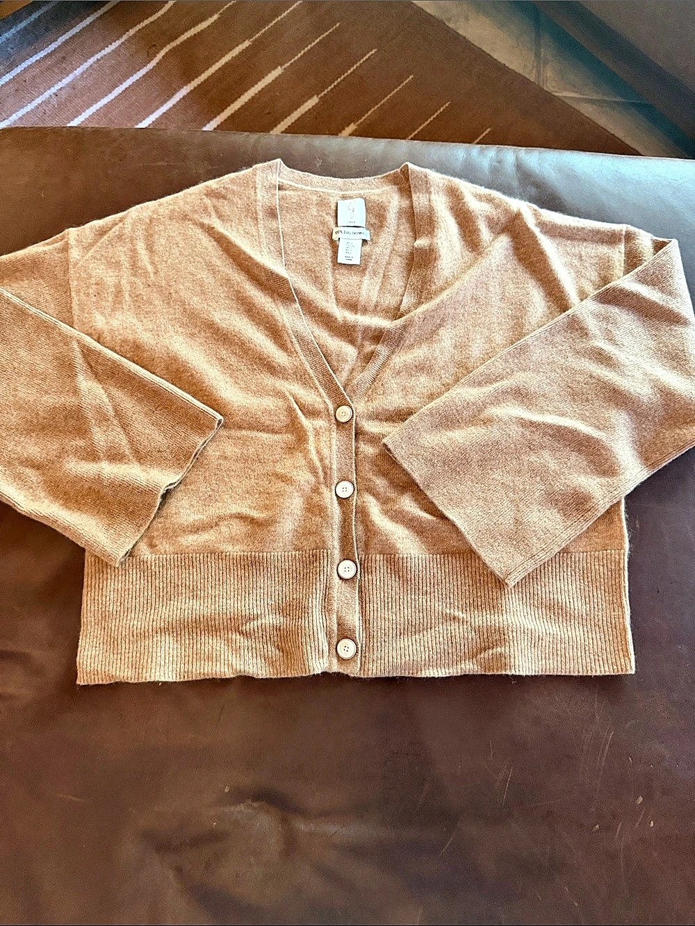 Joie Cashmere Cardigan in Brown Size Large Like New